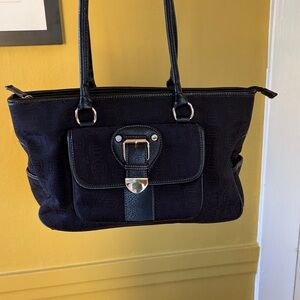 Etienne Aigner black patterned bag